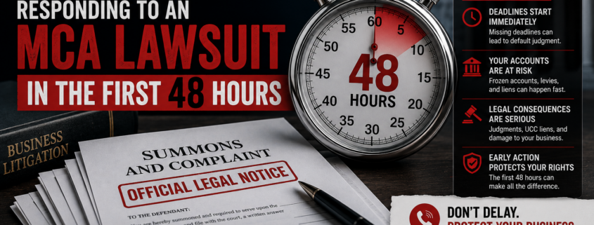 Know Your Clock: The Legal Realities of Responding to an MCA Lawsuit in the First 48 Hours